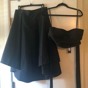 Gracia 2 piece set - black skirt and top